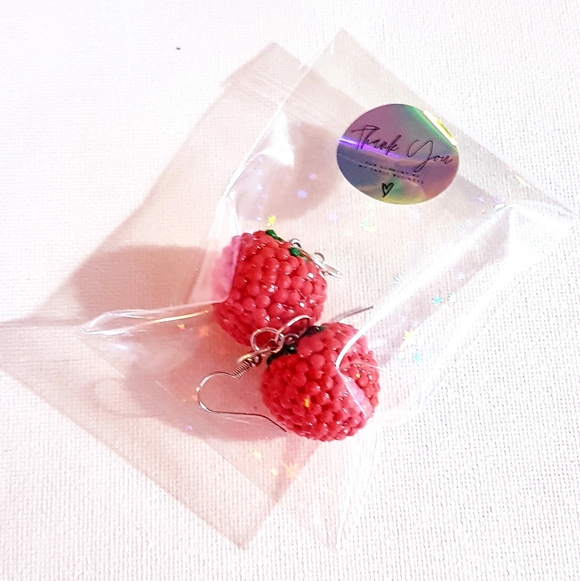 TomatEARS Earrings Beaded Tomato Handmade Jewelry Hand Crafted - Picture 11 of 11